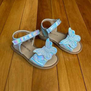 Tucker and Tate iridescent butterfly sandals